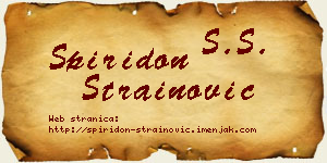 Spiridon Strainović vizit kartica